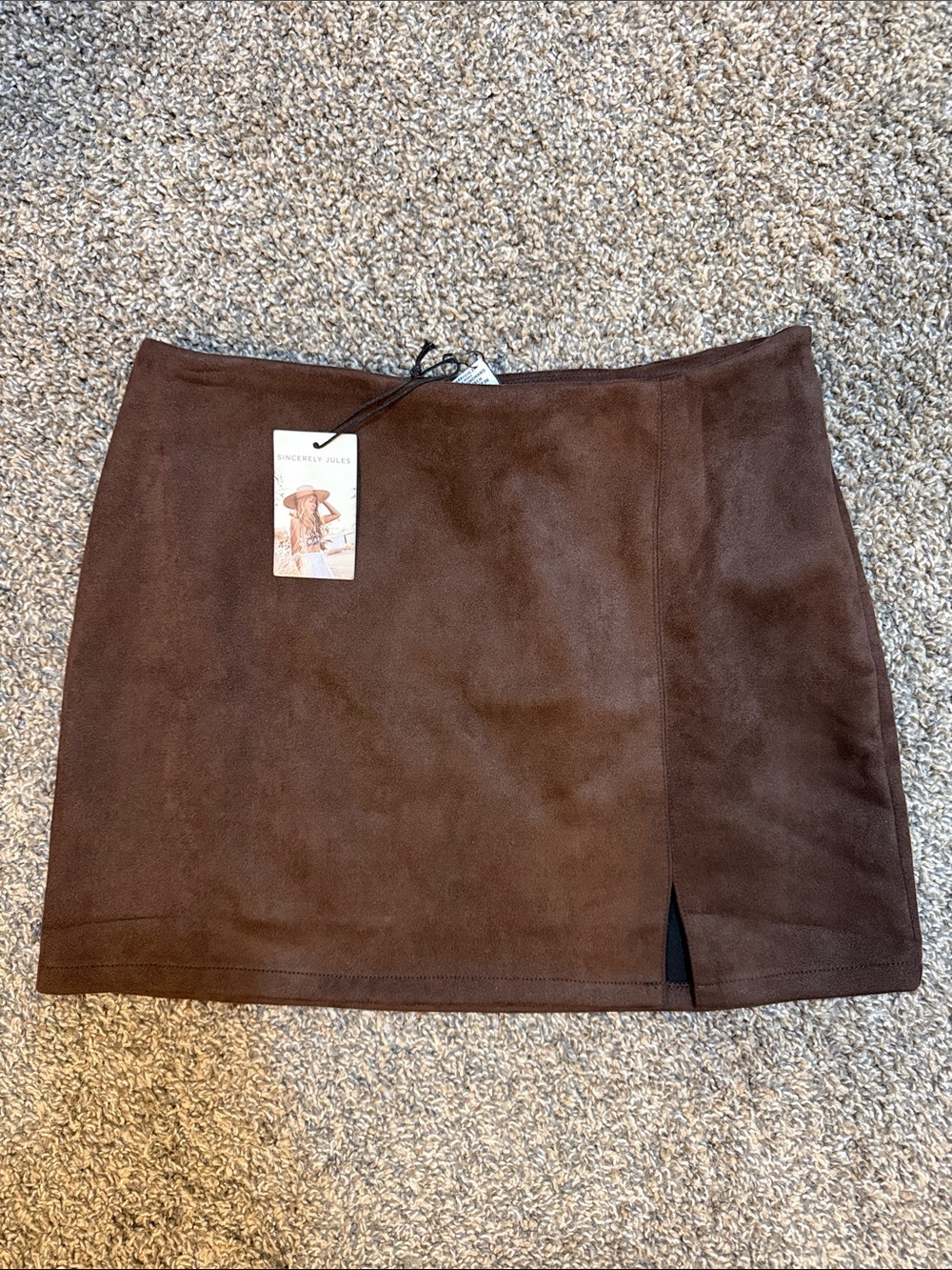 Sincerely Jules Brown Suede Skirt